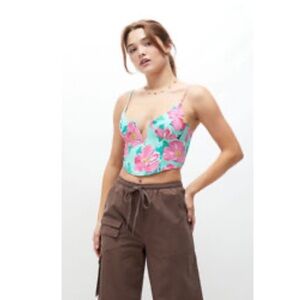 Pacsun Tropical Corset Top